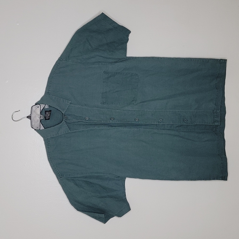 Bugle Boy Large Green Casual Button Down Shirt
